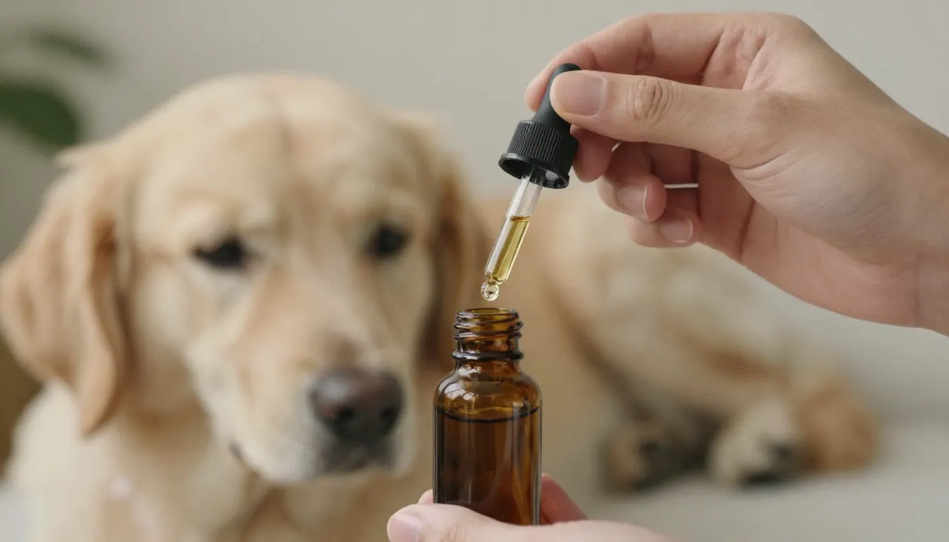 A close up shot of a person's hand holding a natural remedy ...
