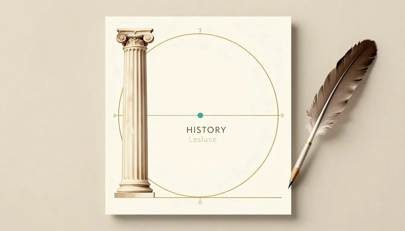 Minimalist history lecture poster, ancient Greek column and ...