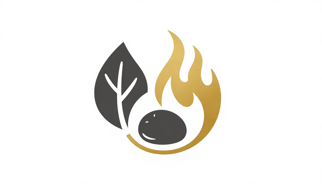 A minimalist logo for a craft brand, featuring abstract symb...