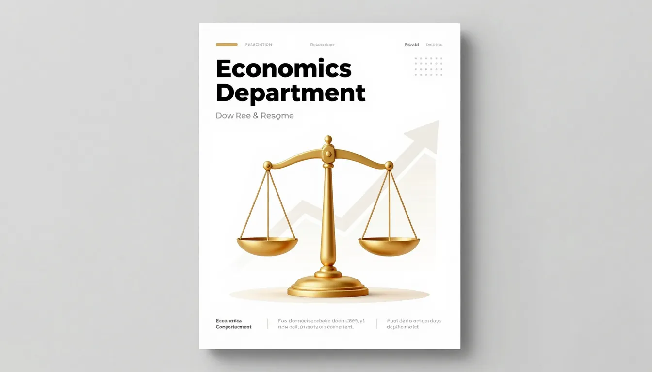 A high-quality minimalist poster template for an economics d...