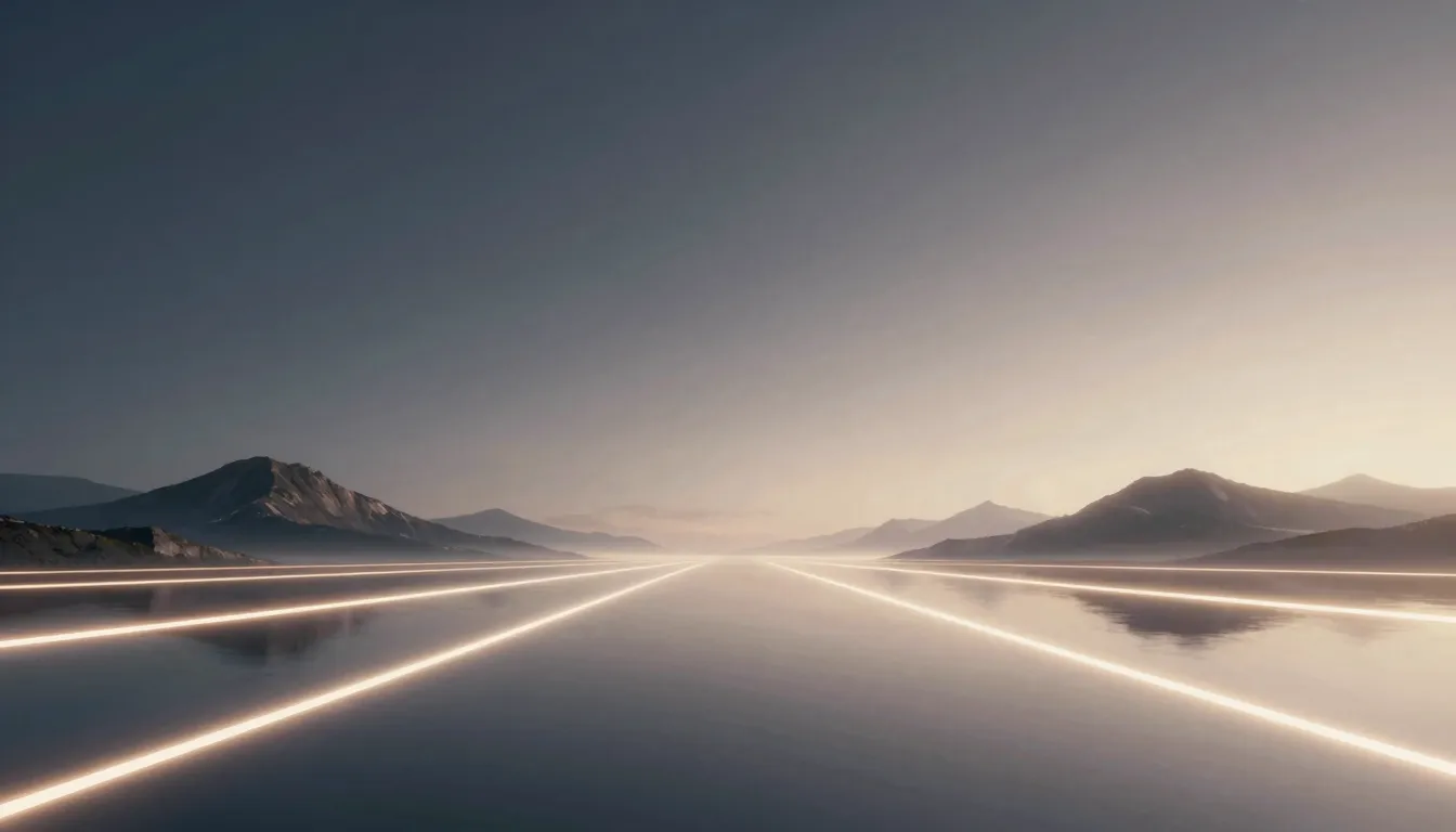 Ultra-wide horizontal poster, 4:1 aspect ratio, futuristic l...