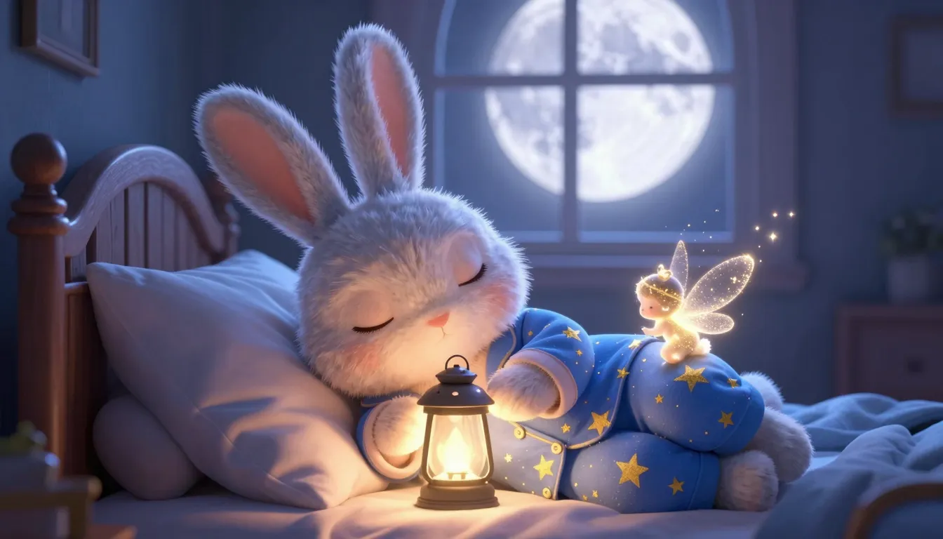 3D animation style, high-quality render, cute fluffy bunny i...