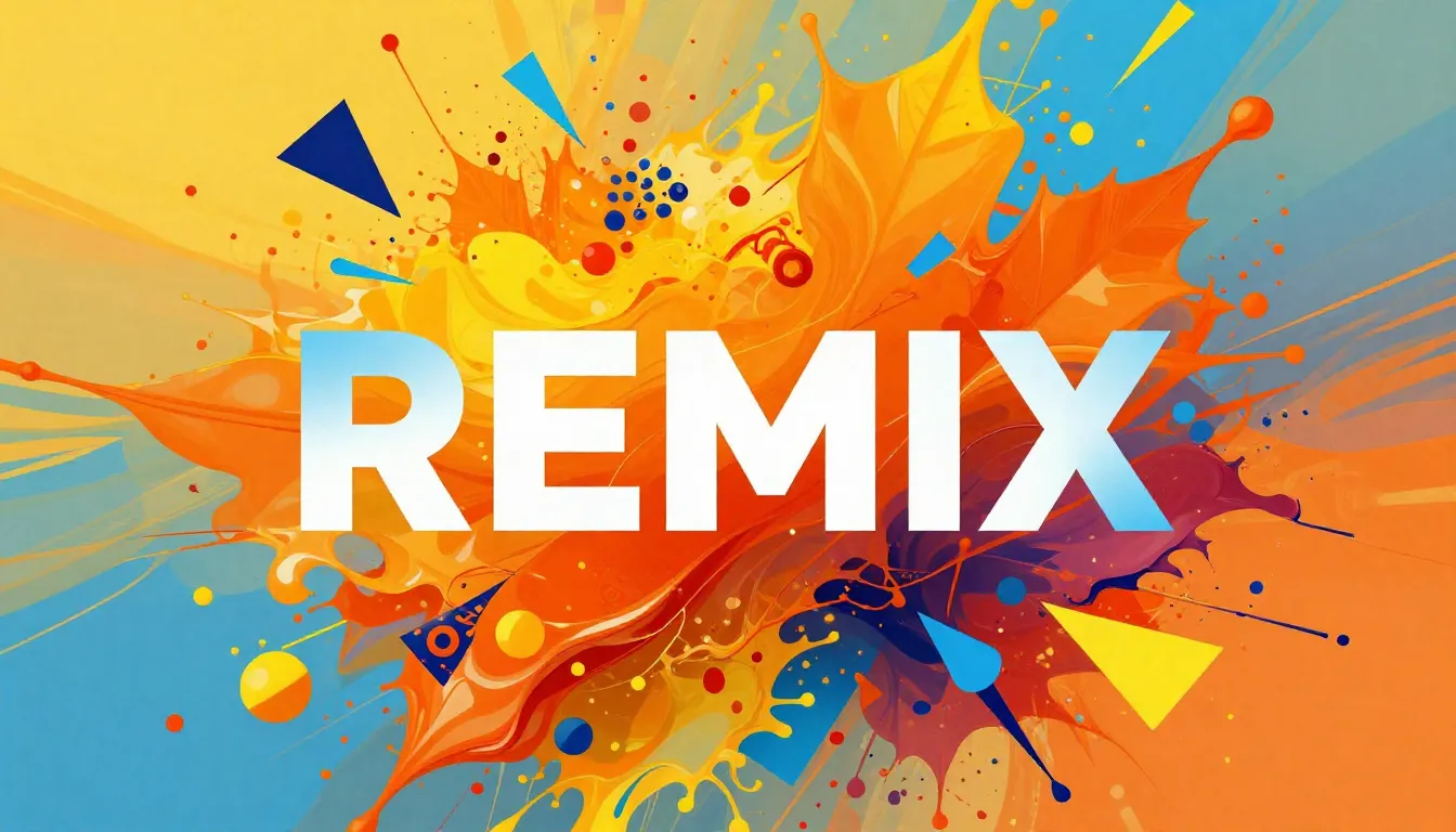 Abstract digital art for a music single cover, vibrant explo...