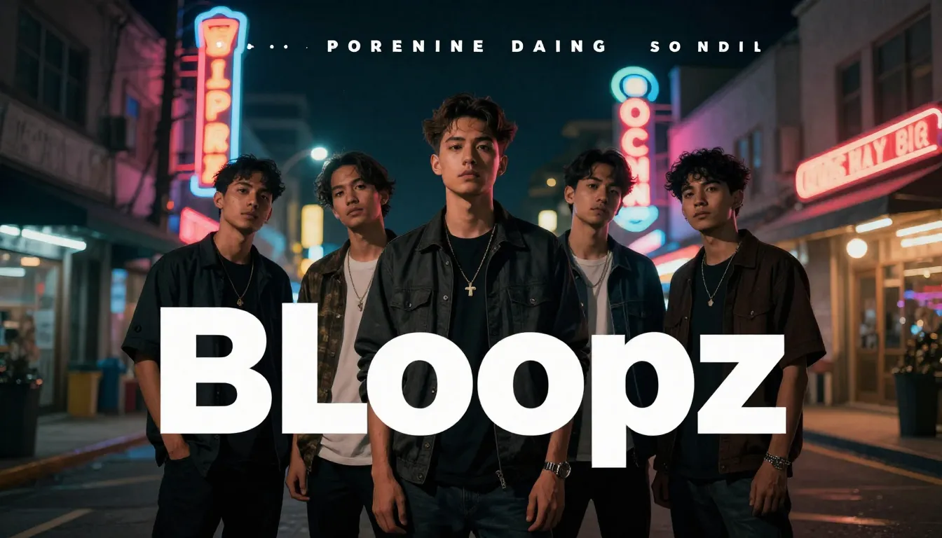 A modern and stylish music band poster featuring the text 'B...