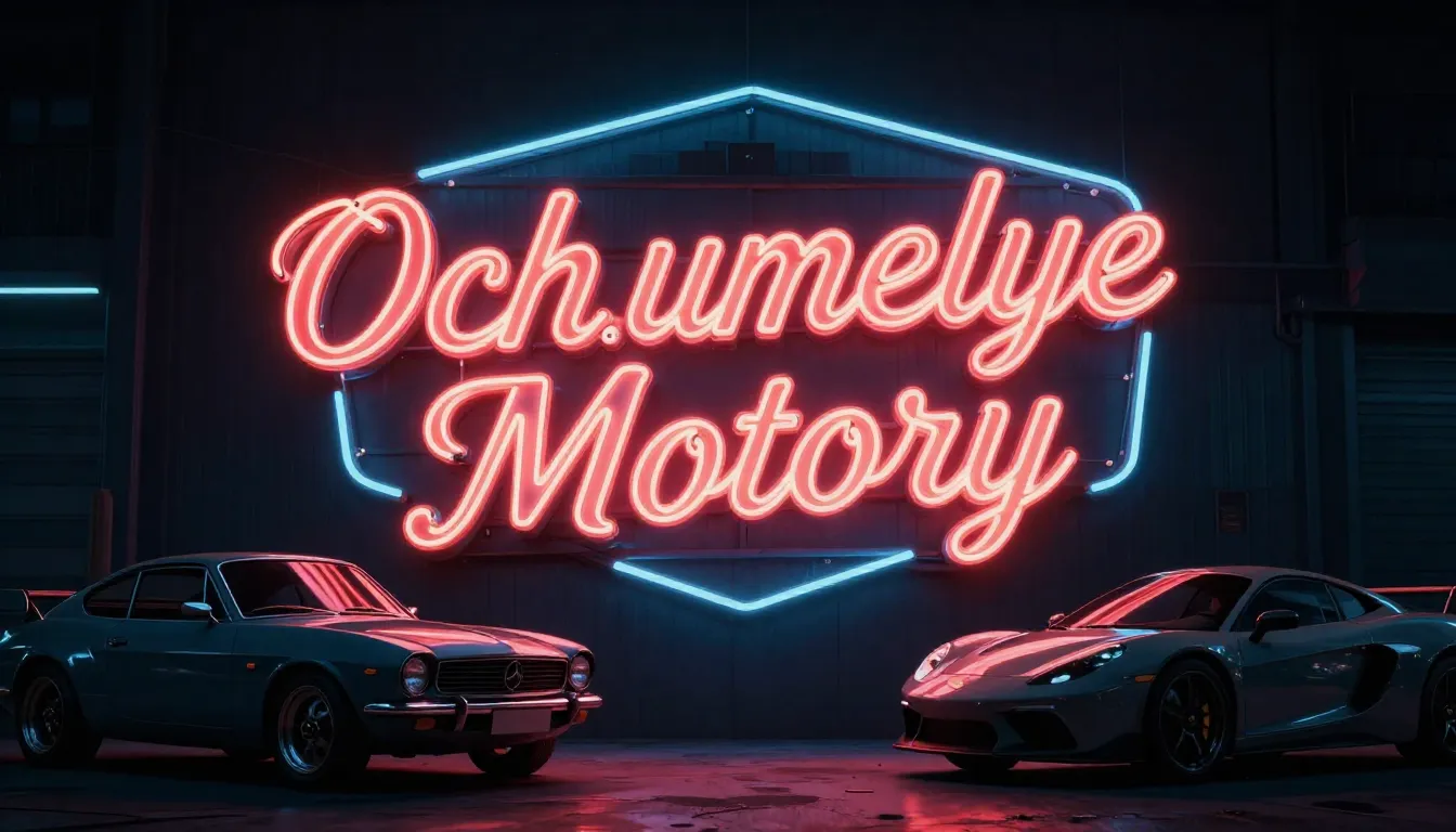 Logo reveal for 'Och.umelye Motory' (Very Skilled Motors) ca...