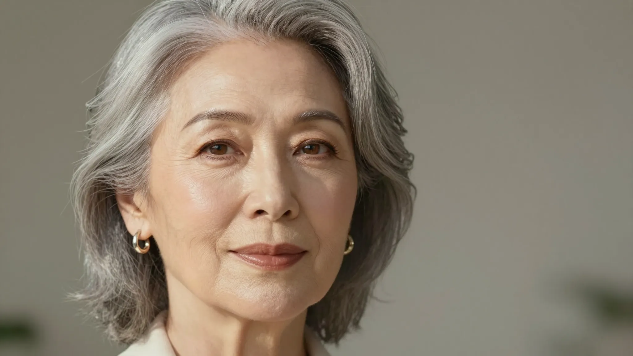 A stunningly beautiful and elegant 82-year-old woman with no...