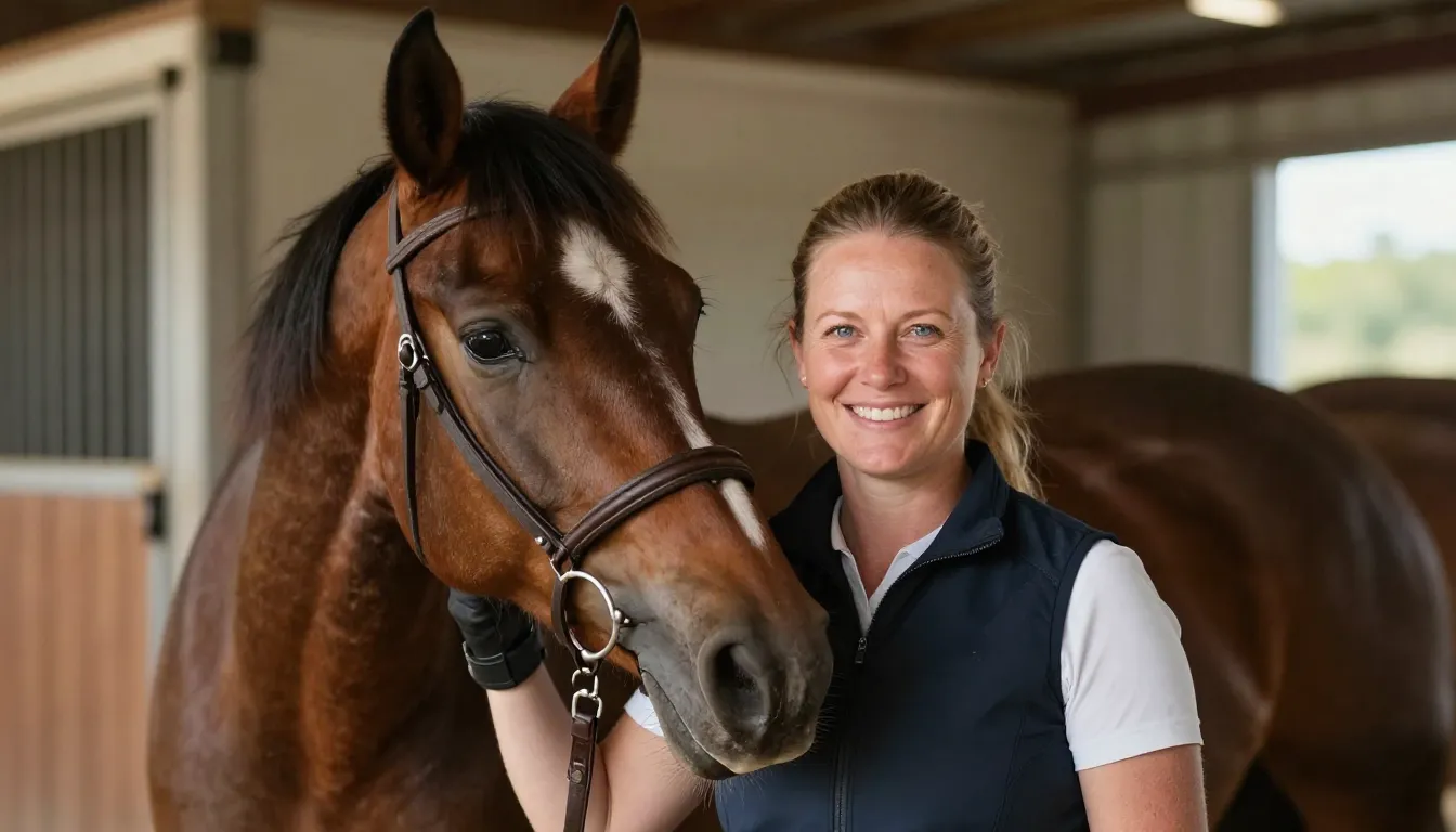 A warm and inviting portrait of a woman, likely the owner of...