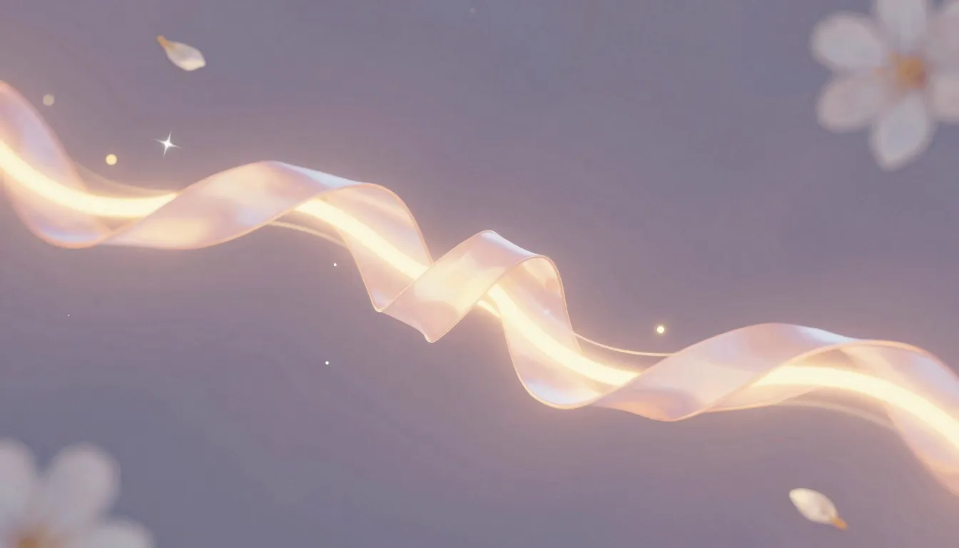 Abstract representation of love and longing, two glowing str...