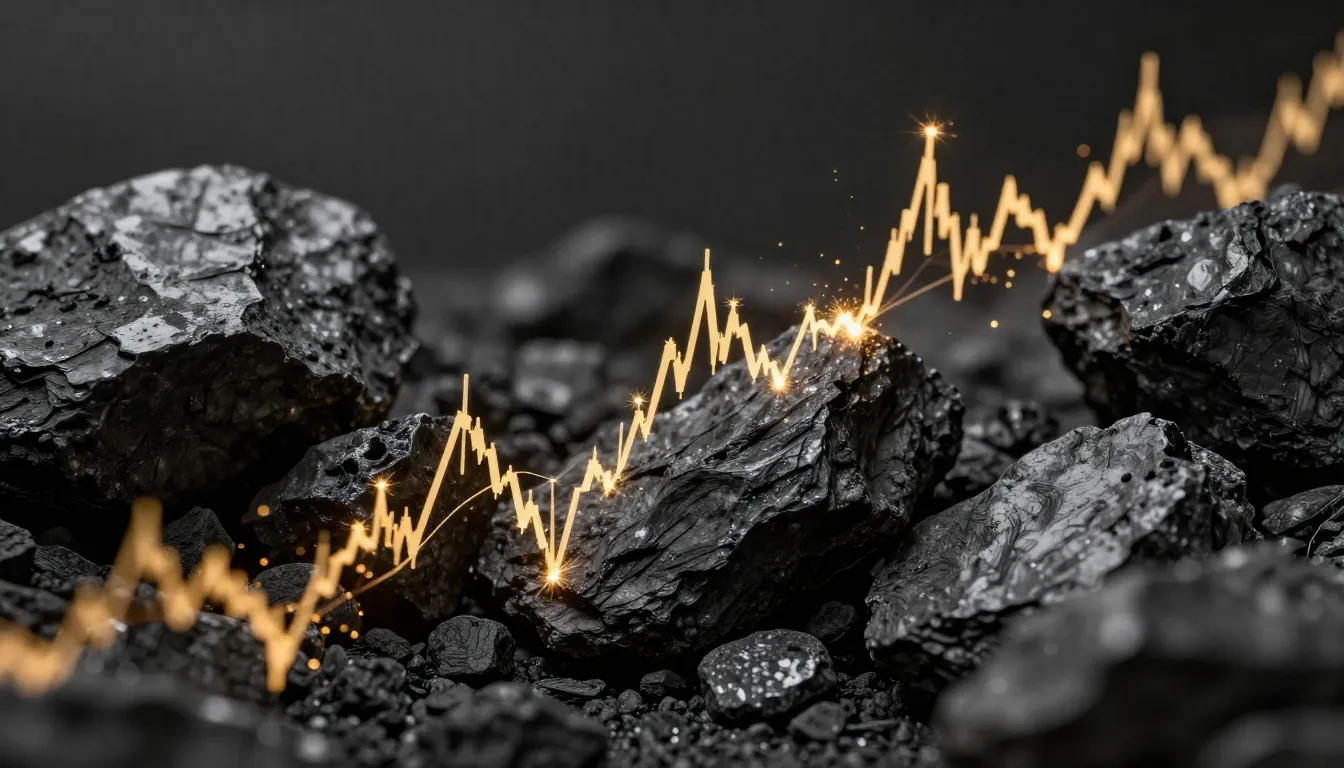 Abstract representation of rising market charts intertwined ...