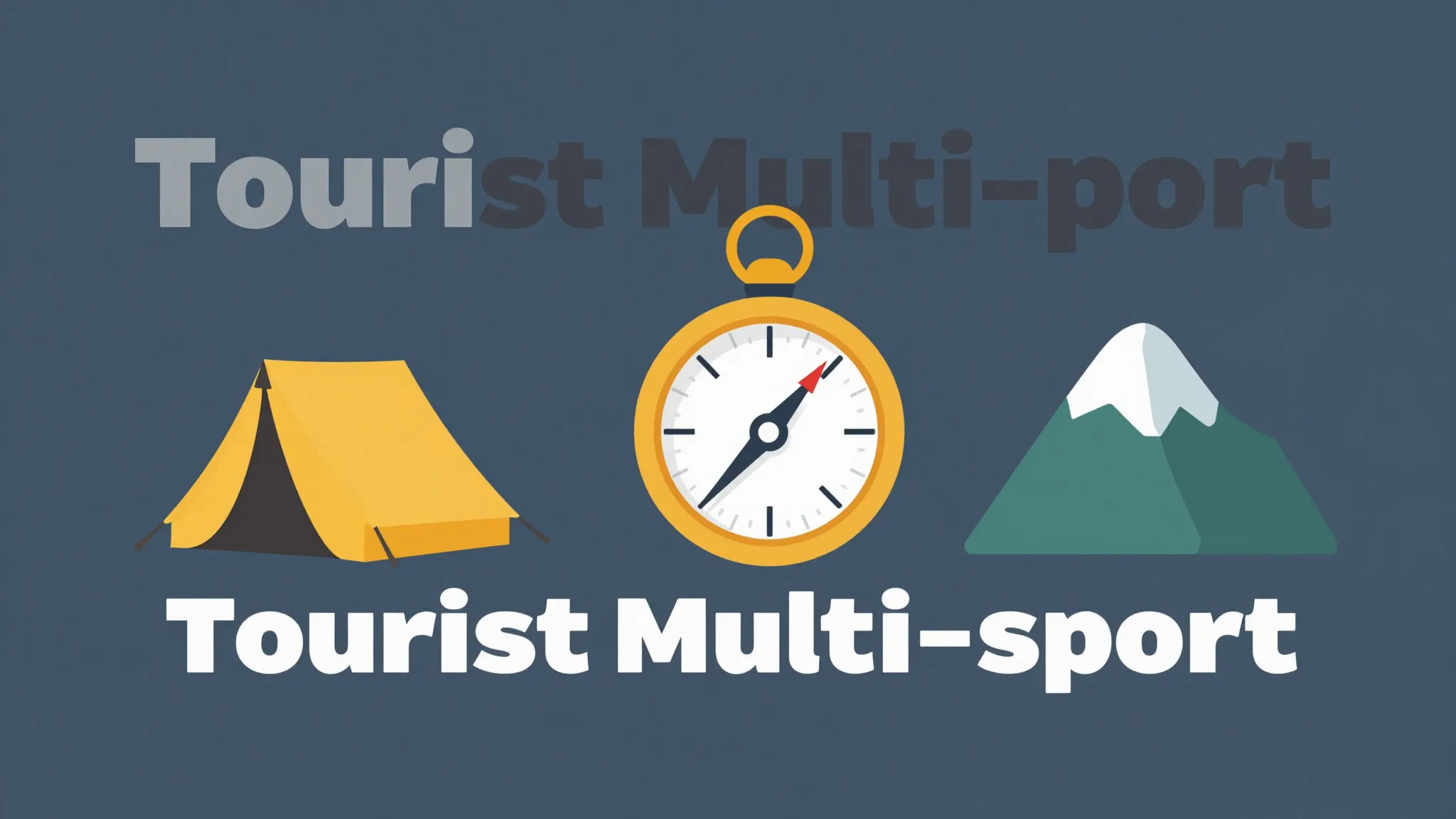 A modern and clean poster design for a 'Tourist Multi-sport'...