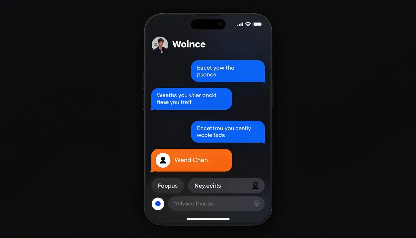 User interface design for a social mobile app, dark mode, hi...