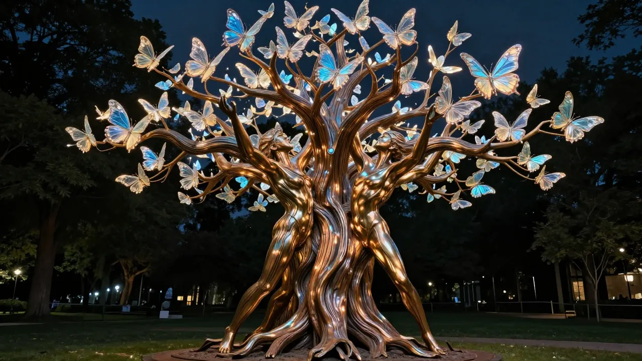 A surreal, world-first monumental installation made of polis...