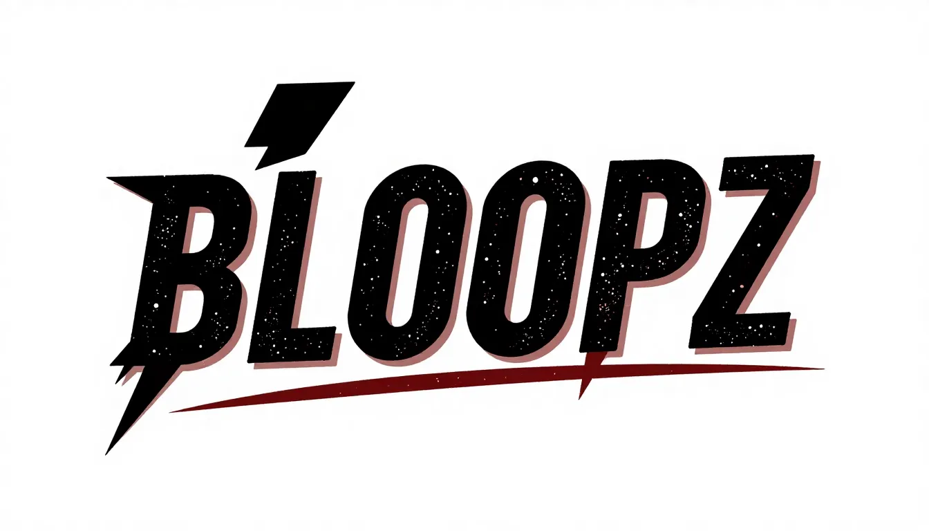Logo for rock band 'BLOOPZ', distressed vintage typography, ...
