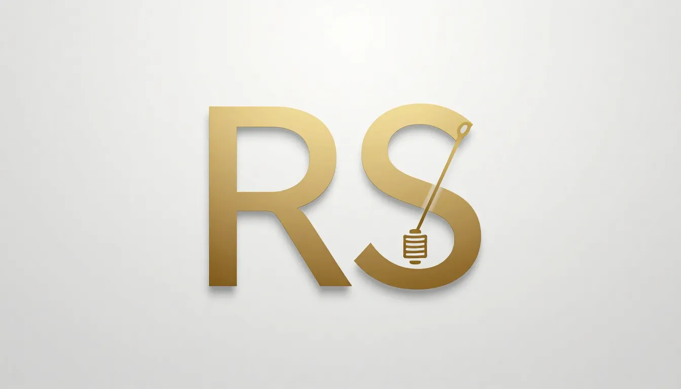 Modern clothing brand logo, minimalist letter R and S combin...
