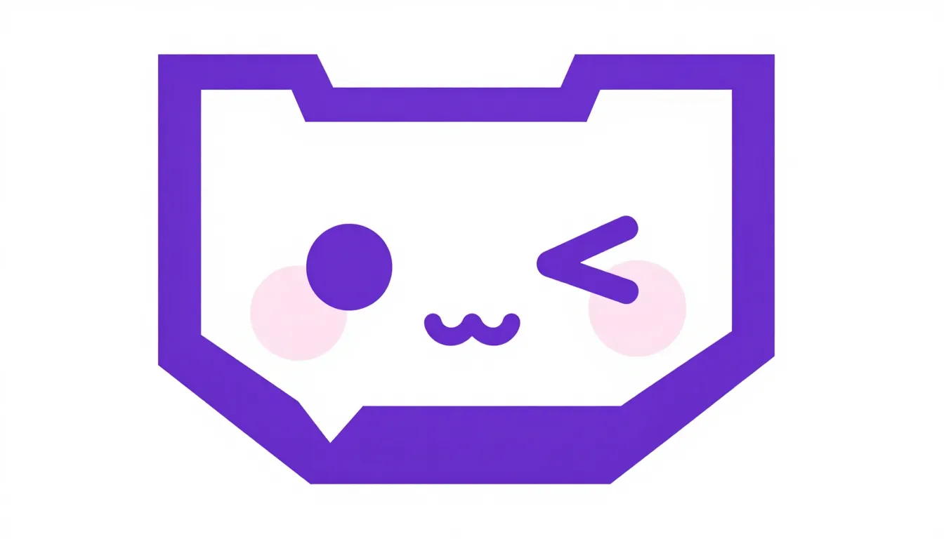 A cute, stylized, and expressive emoji for Twitch, featuring...