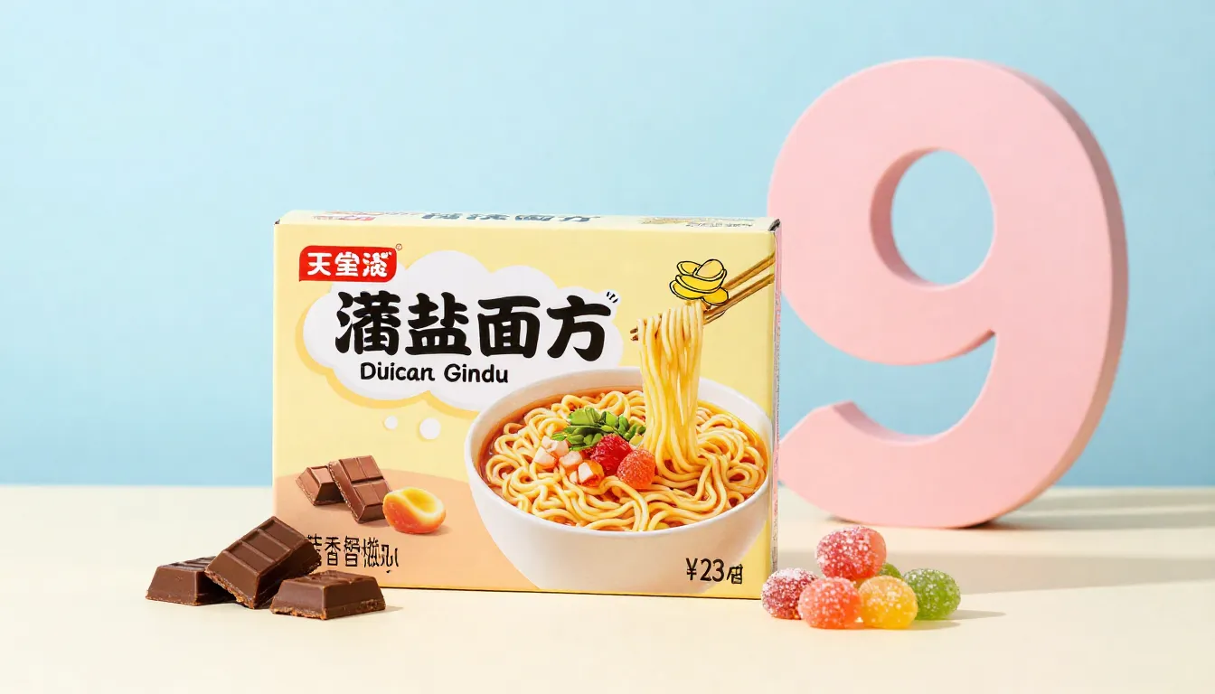 Professional product photography of a snack box containing n...