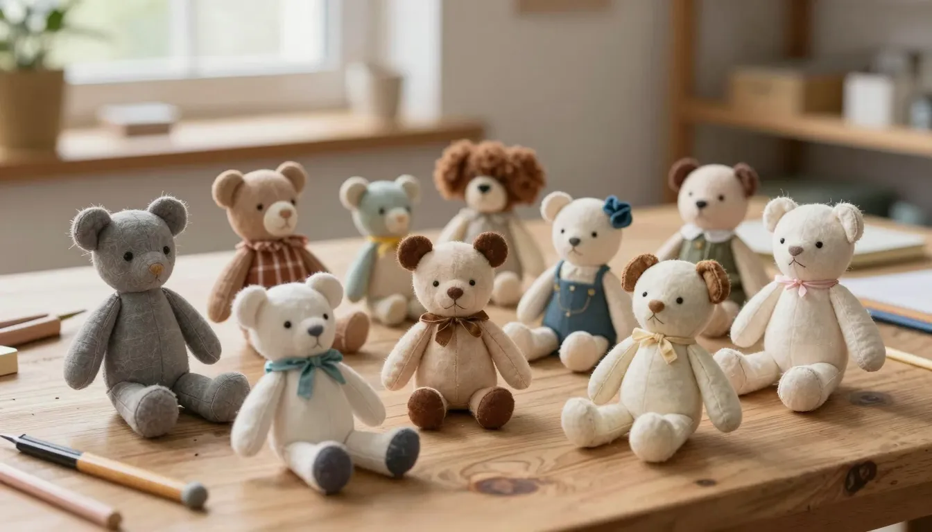 A beautiful collection of handmade cotton toys and interior ...