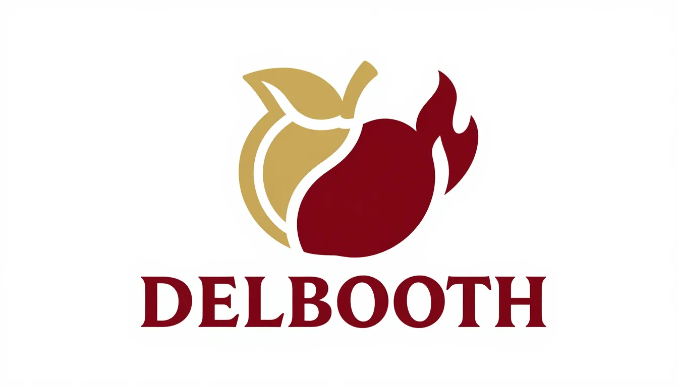 Professional logo design for a food brand named 'DELBOOTH', ...