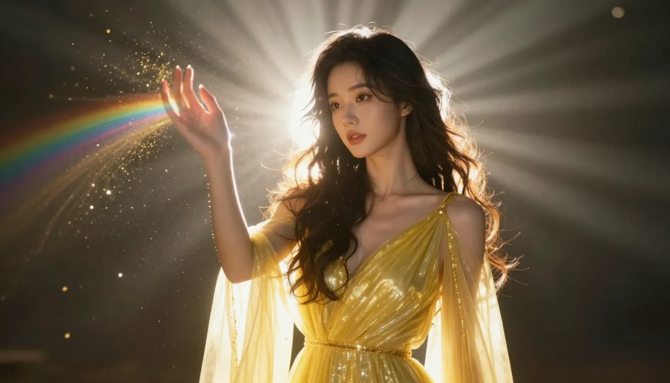 Cinematic backlighting, sunbeams scattering from behind a be...