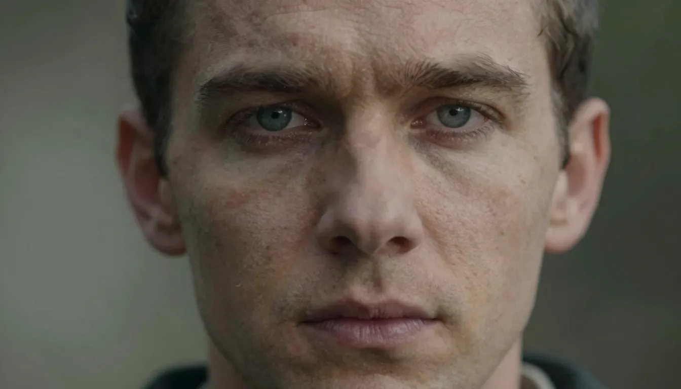 Portrait of a noble Slavic man with piercing grey eyes. The ...
