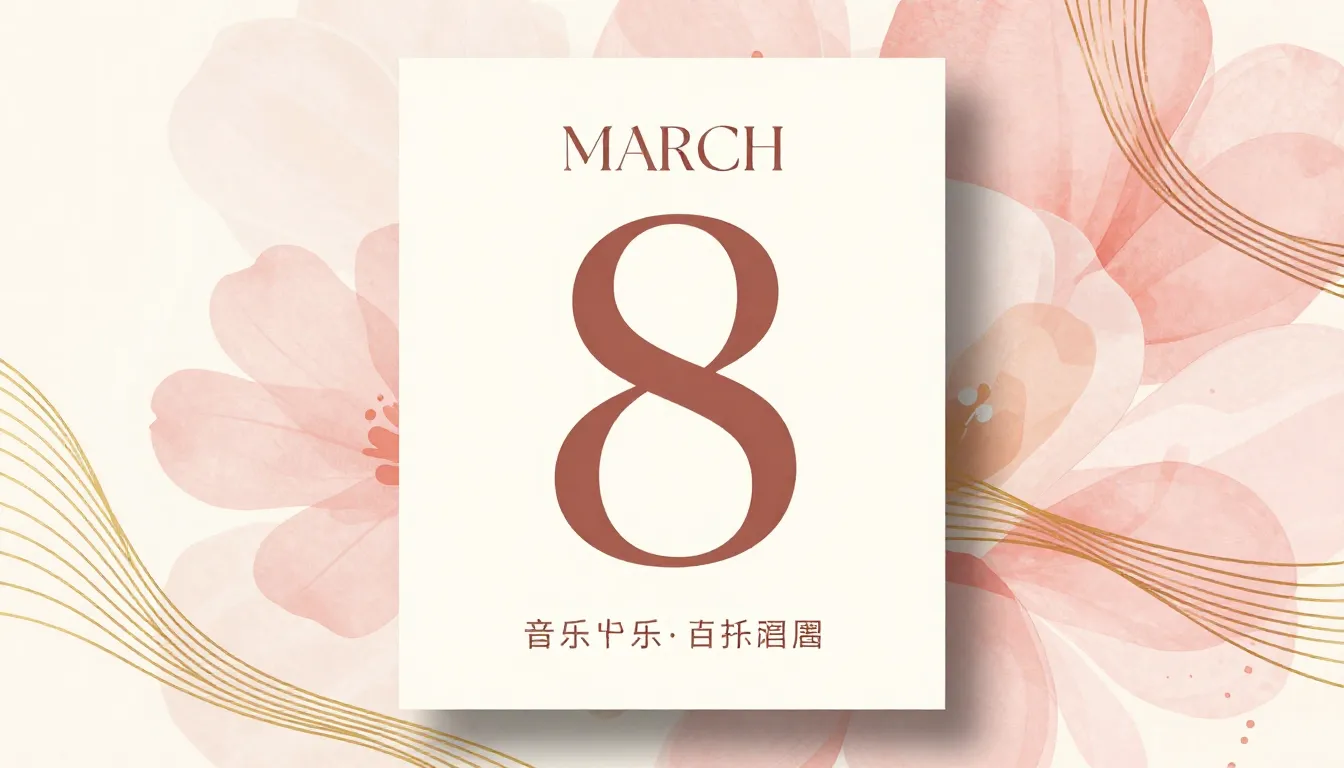 Graphic design for a music concert poster, March 8th theme, ...