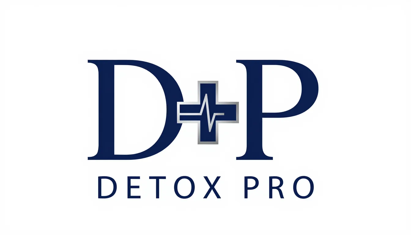 Modern logo for 'DETOX PRO', elegant monogram letters 'D' an...