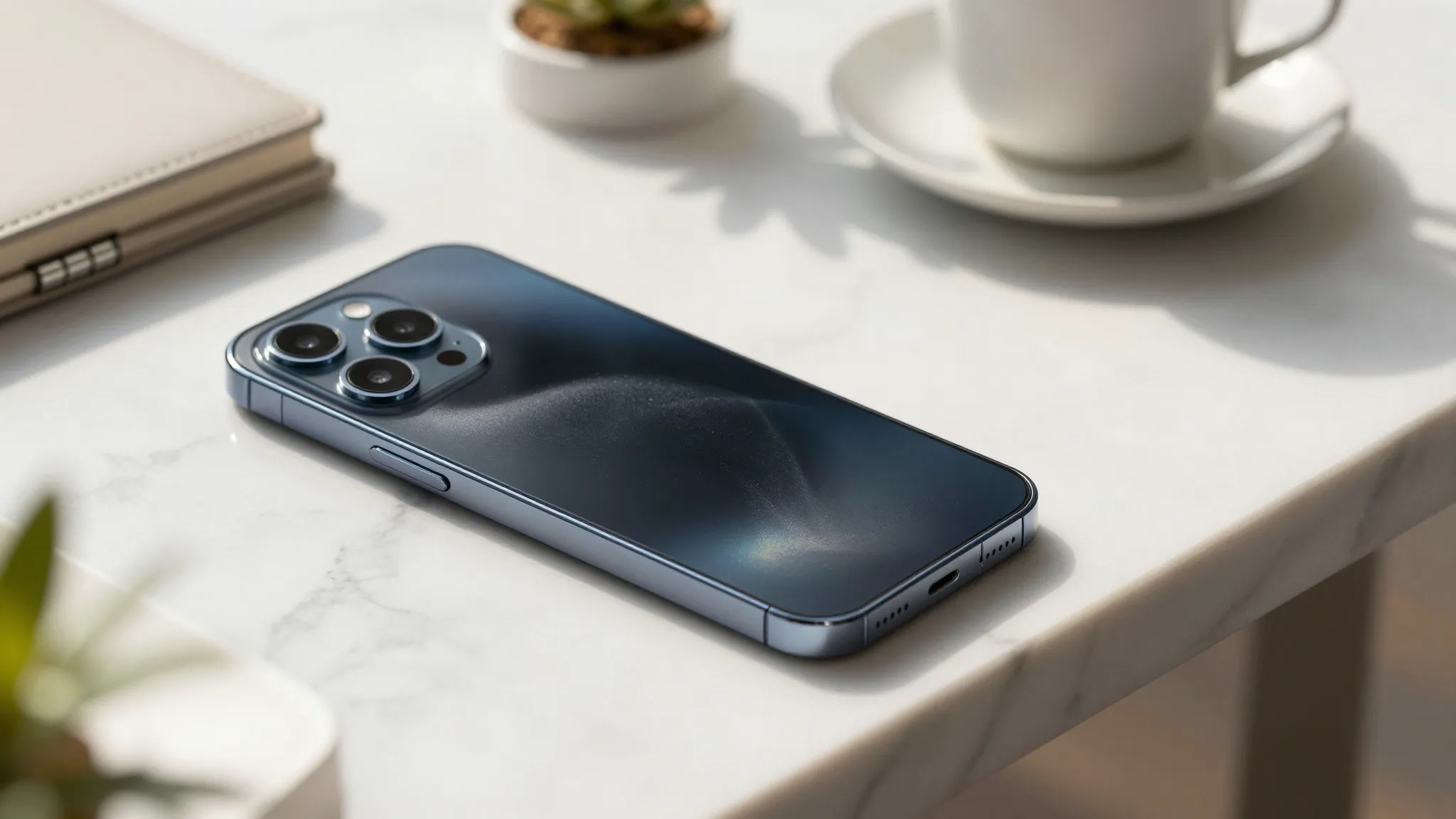 Professional product photography of a sleek smartphone on a ...