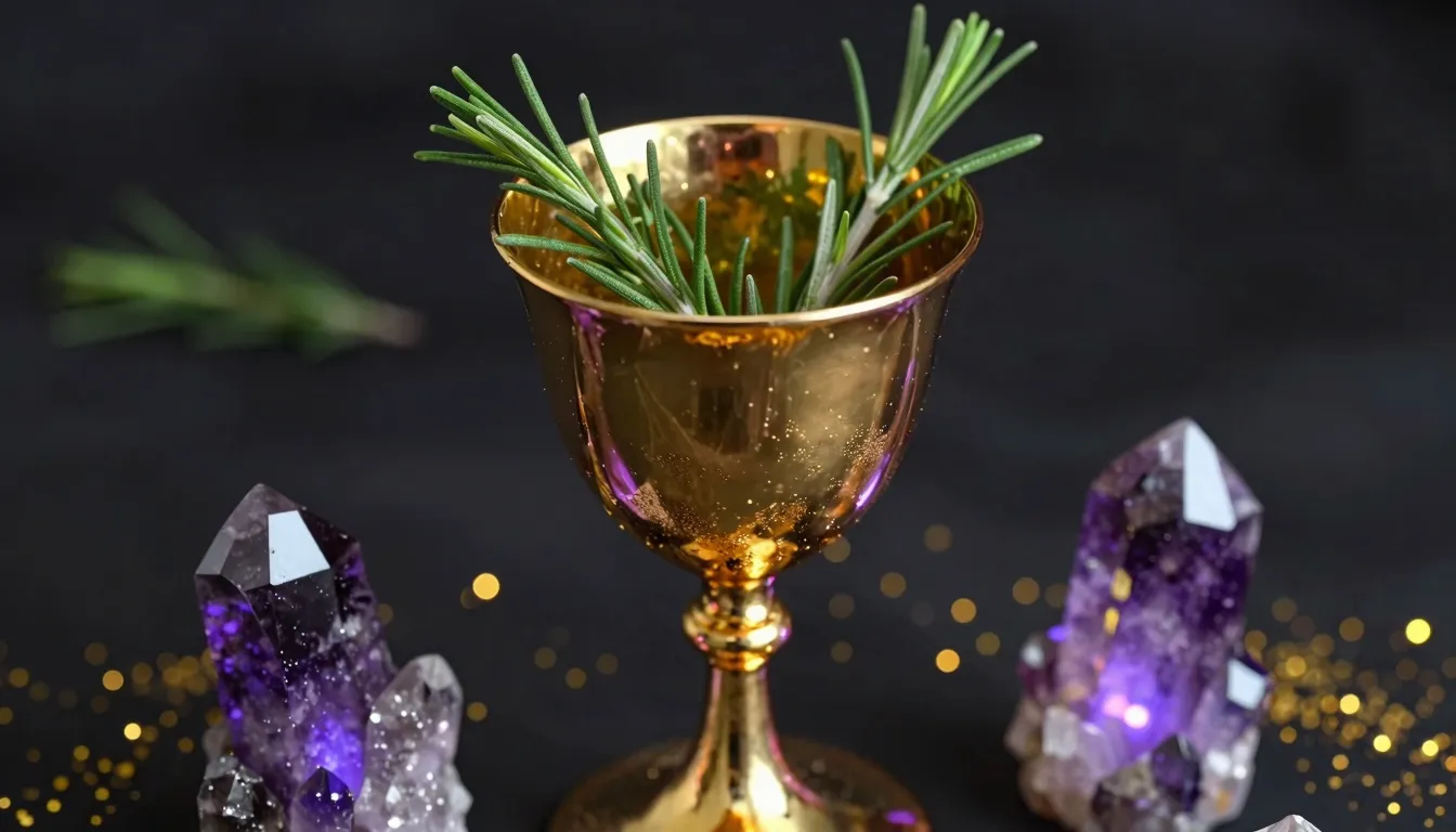 Close-up of a mystical composition for a social media post, ...