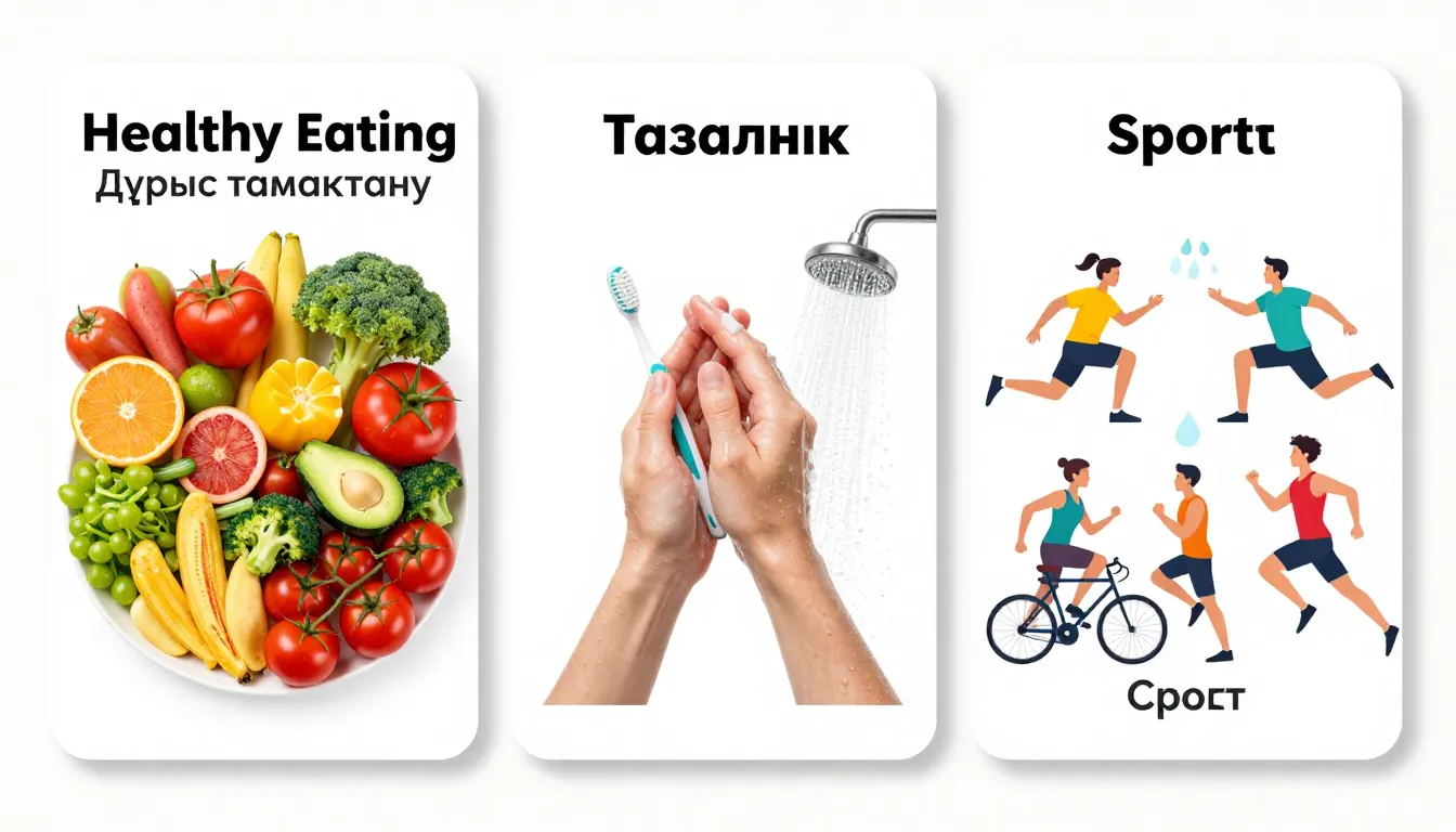 A vibrant and inspiring poster for healthy lifestyle. The po...