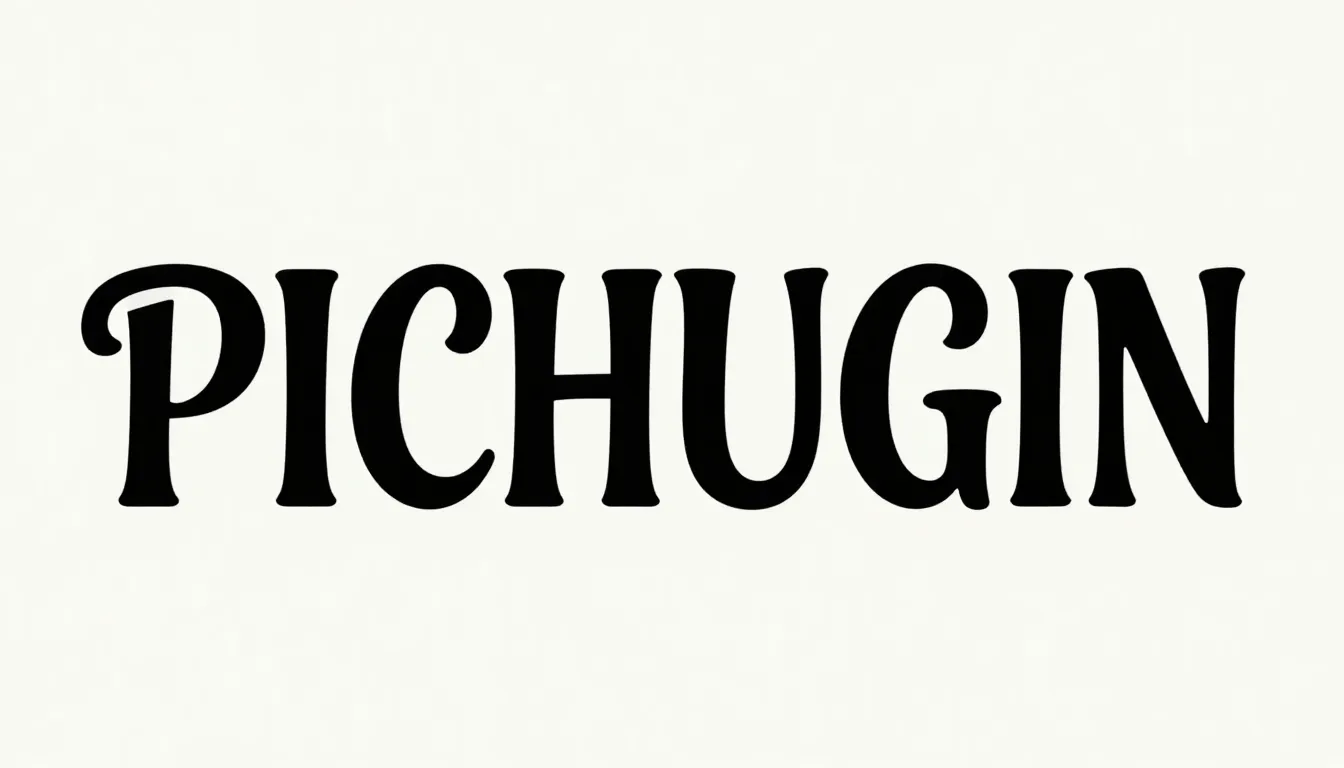 Text-based logo for 'PICHUGIN' YouTube channel. The full nam...
