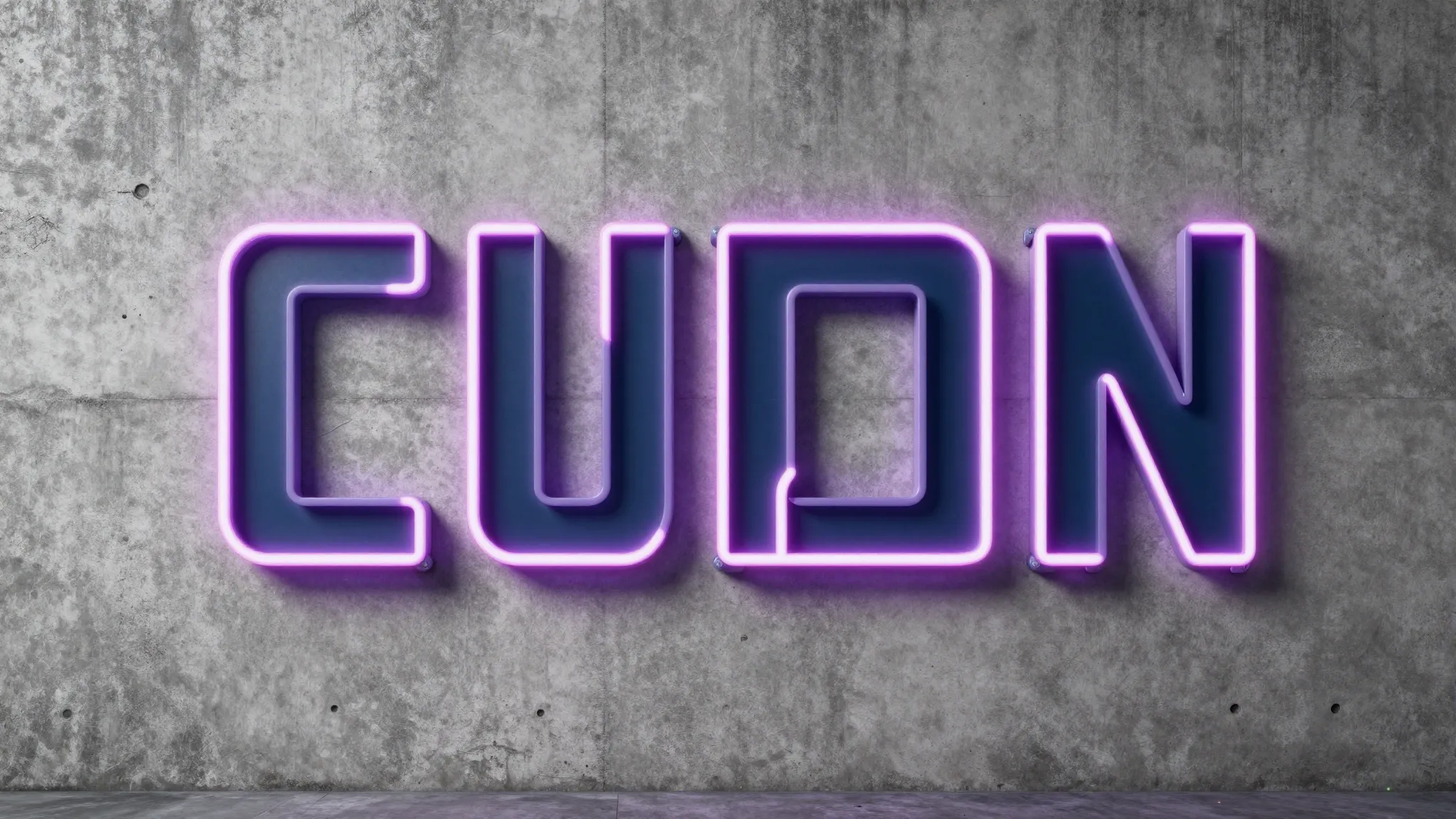 Bold typography on a concrete wall, urban street style, neon...