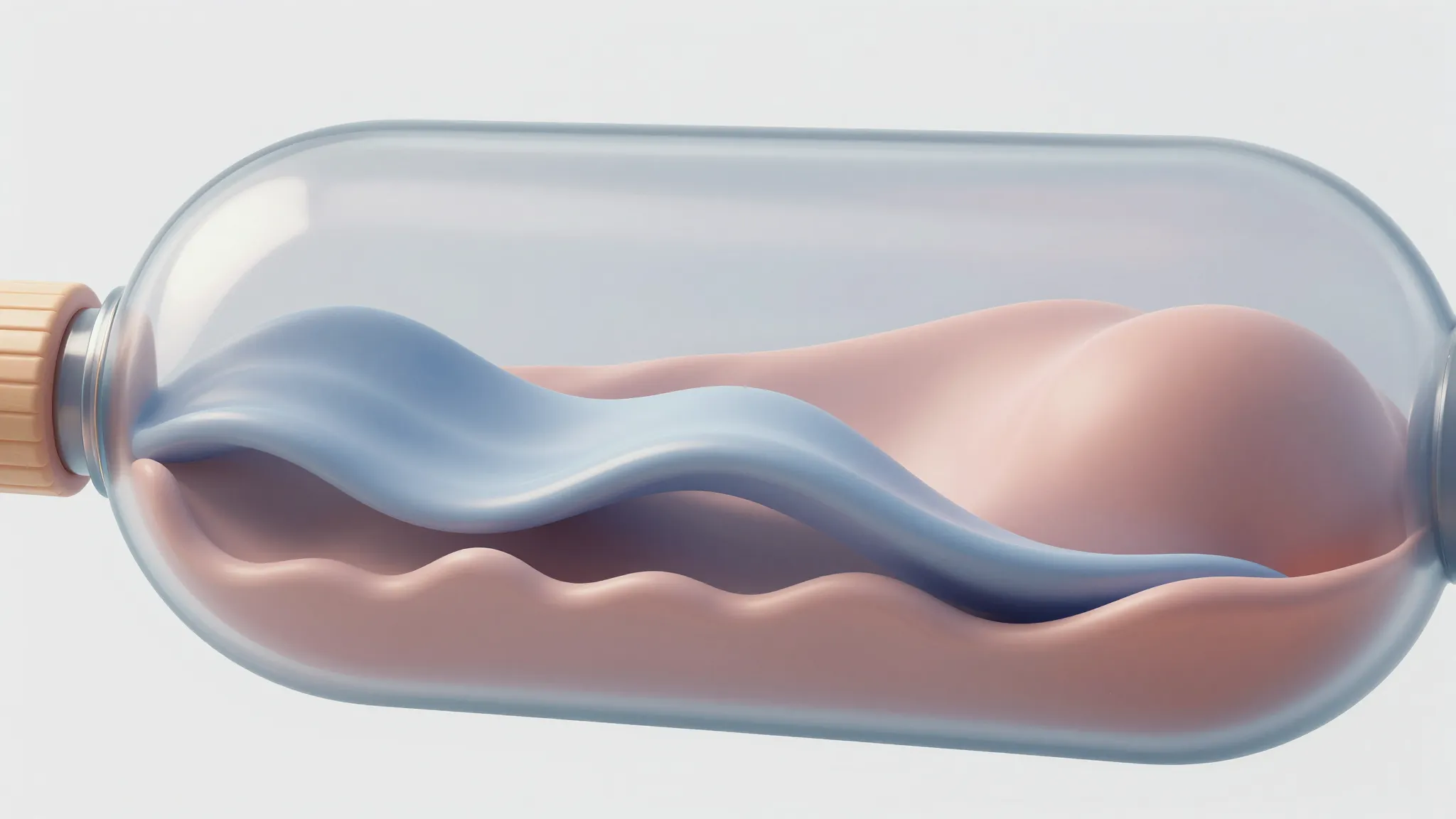 A conceptual 3D illustration of fluid dynamics inside a vess...