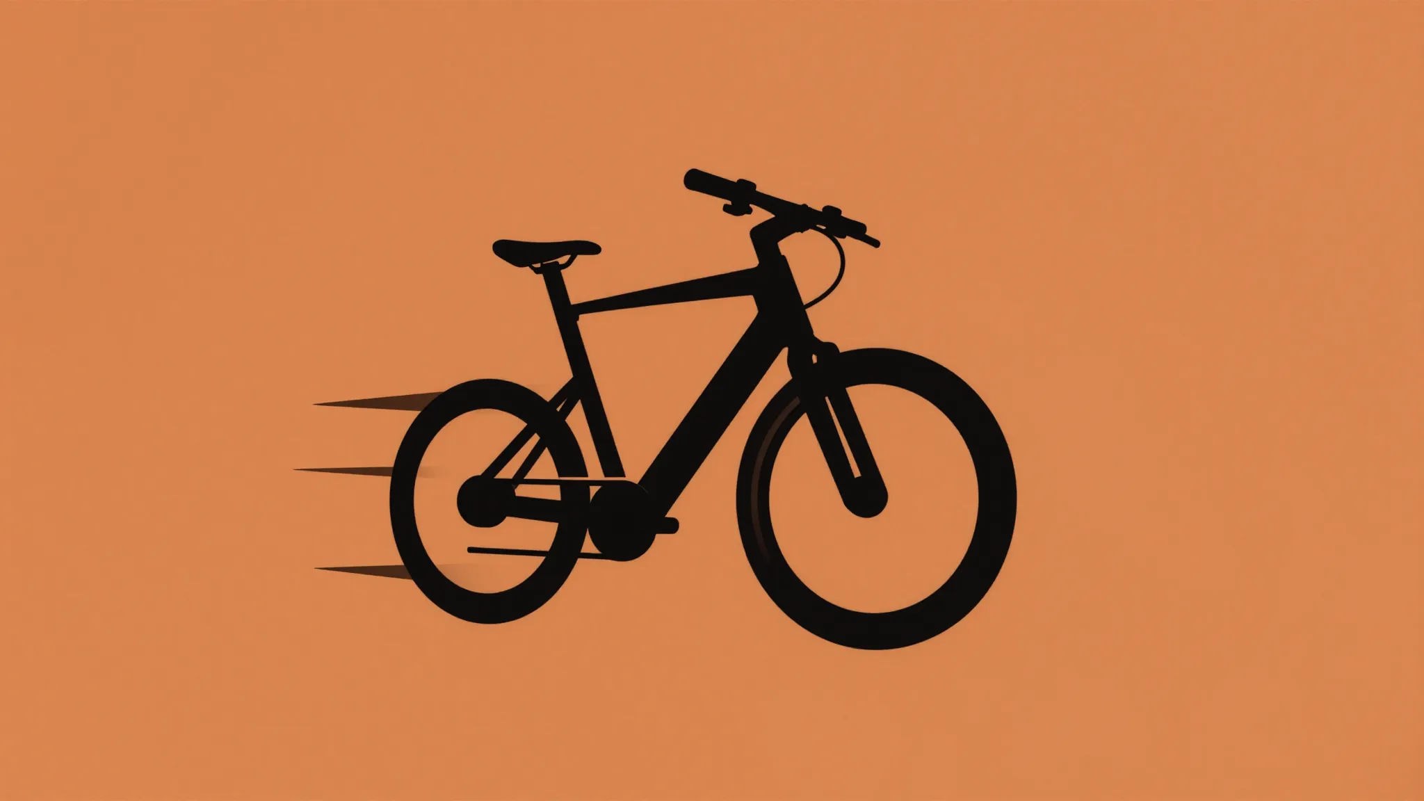 Modern emblem logo, a sleek black silhouette of an e-bike wh...