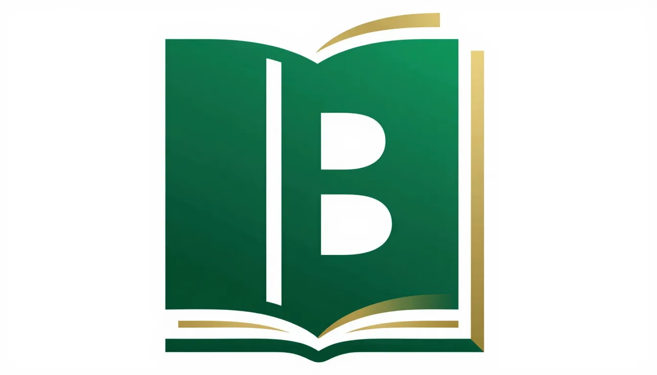 Modern logo for a desktop book application, a stylized open ...