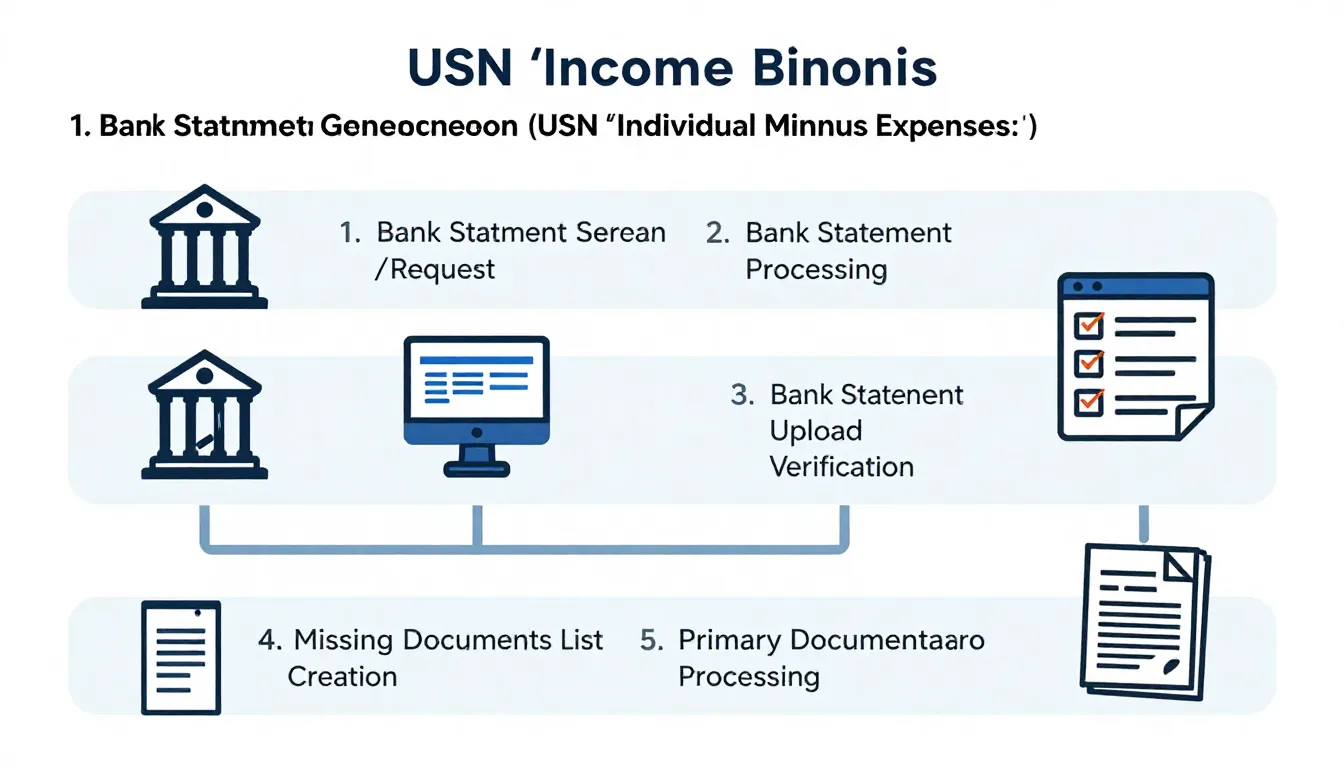 A visual representation of the first five steps of an outsou...