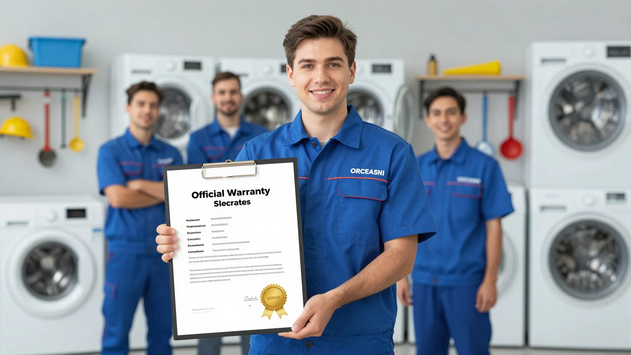 Professional corporate infographic for appliance repair comp...