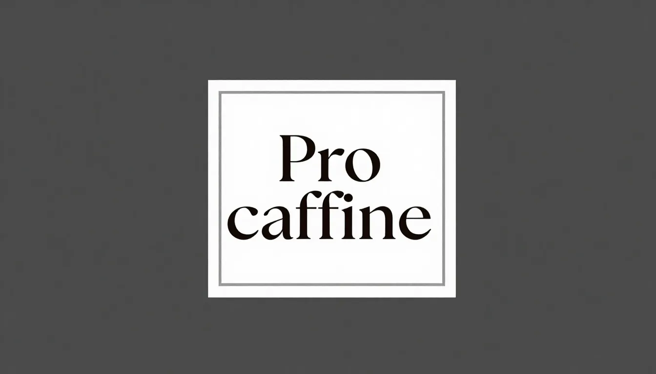 Elegant minimalist logo for 'Pro caffeine'. Sophisticated th...