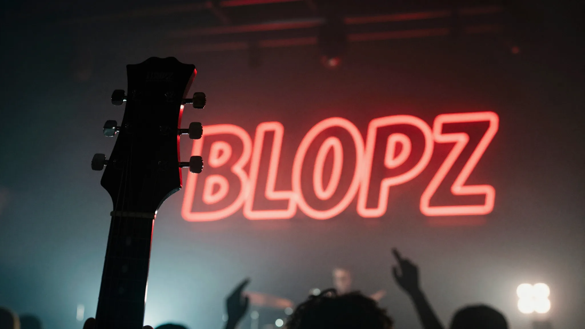Square avatar for 'BLOOPZ' band, electric guitar headstock s...