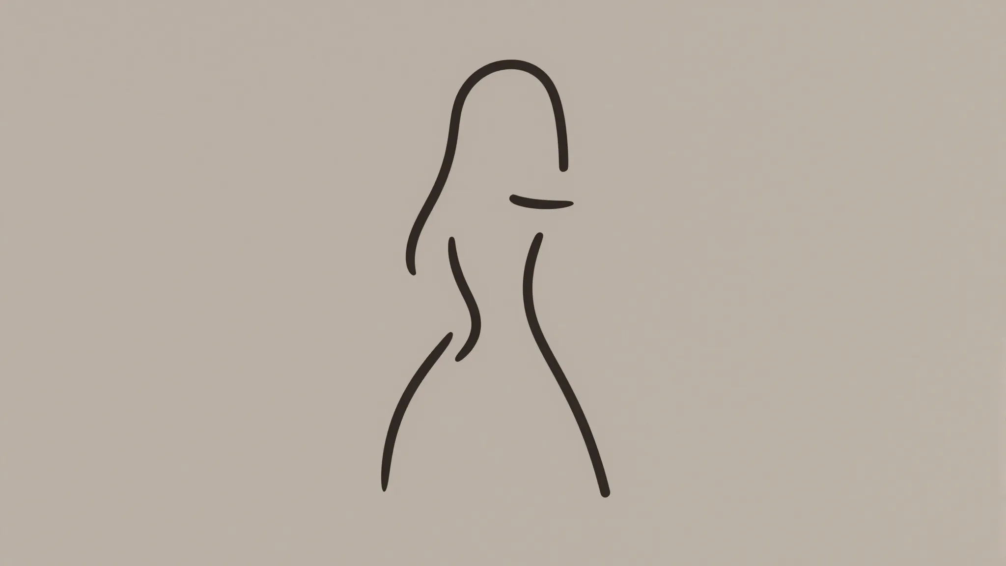 Minimalist logo design, abstract female silhouette made of c...