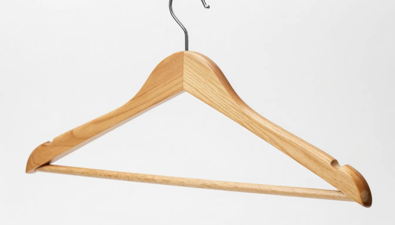 Professional studio product photography of a wooden clothes ...