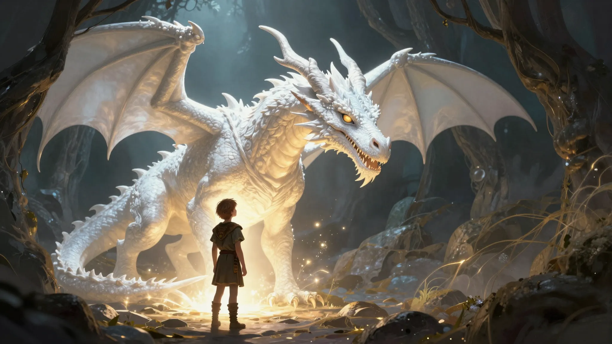 A book cover template for a children's fantasy story. A chil...