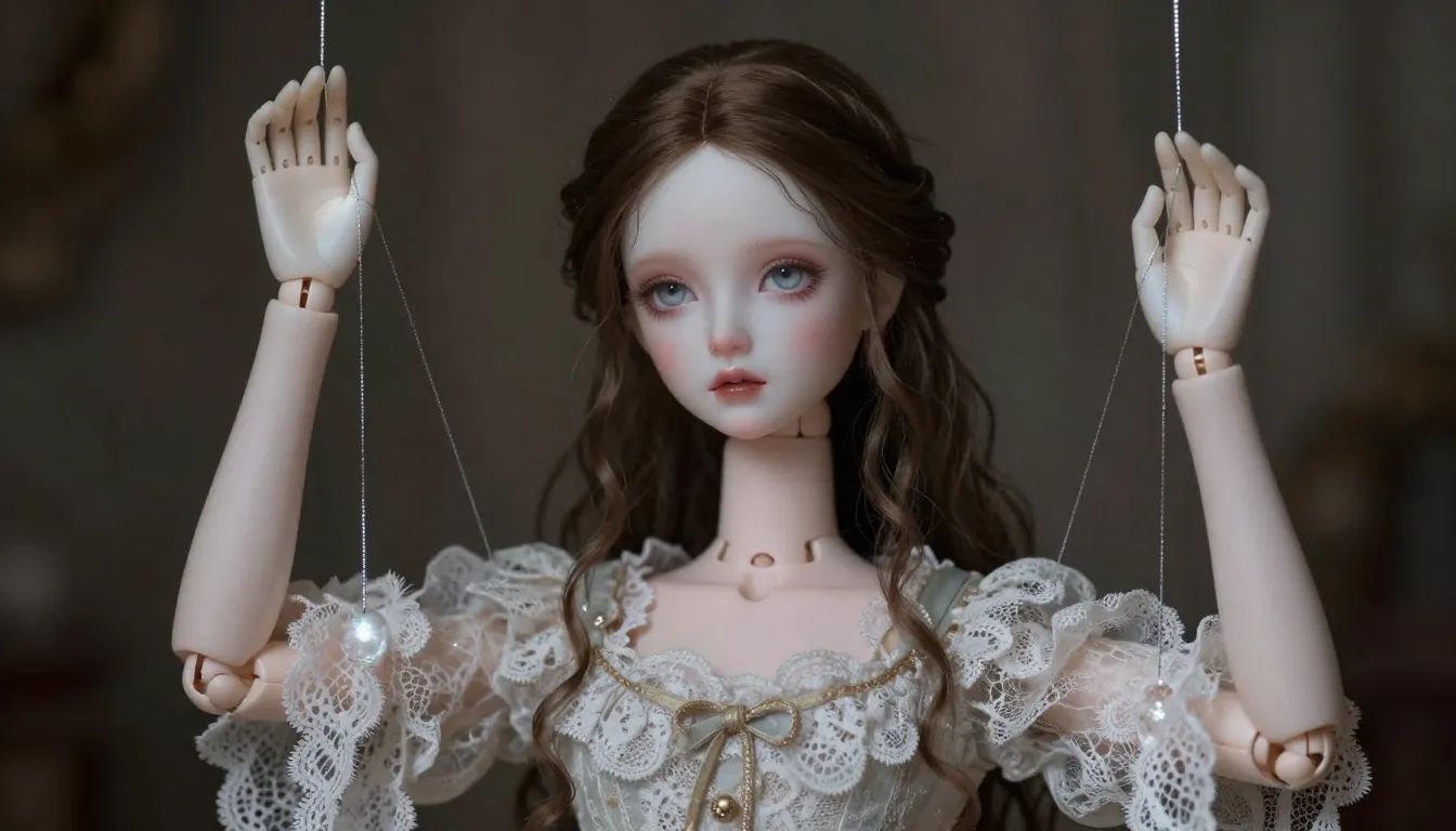 A stunningly beautiful girl with porcelain skin and joints l...