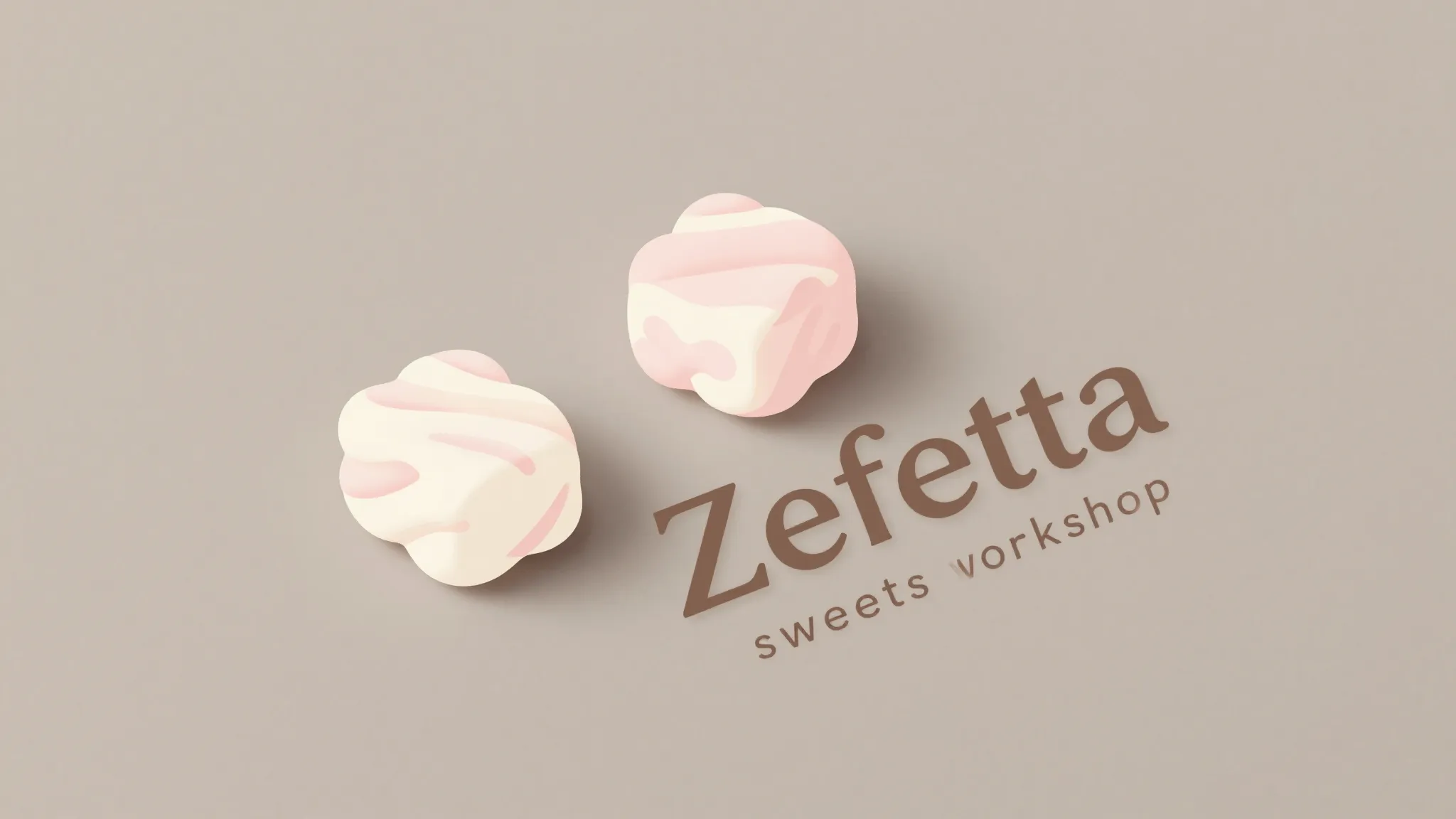 Elegant logo design for 'Zefetta' sweets workshop, minimalis...