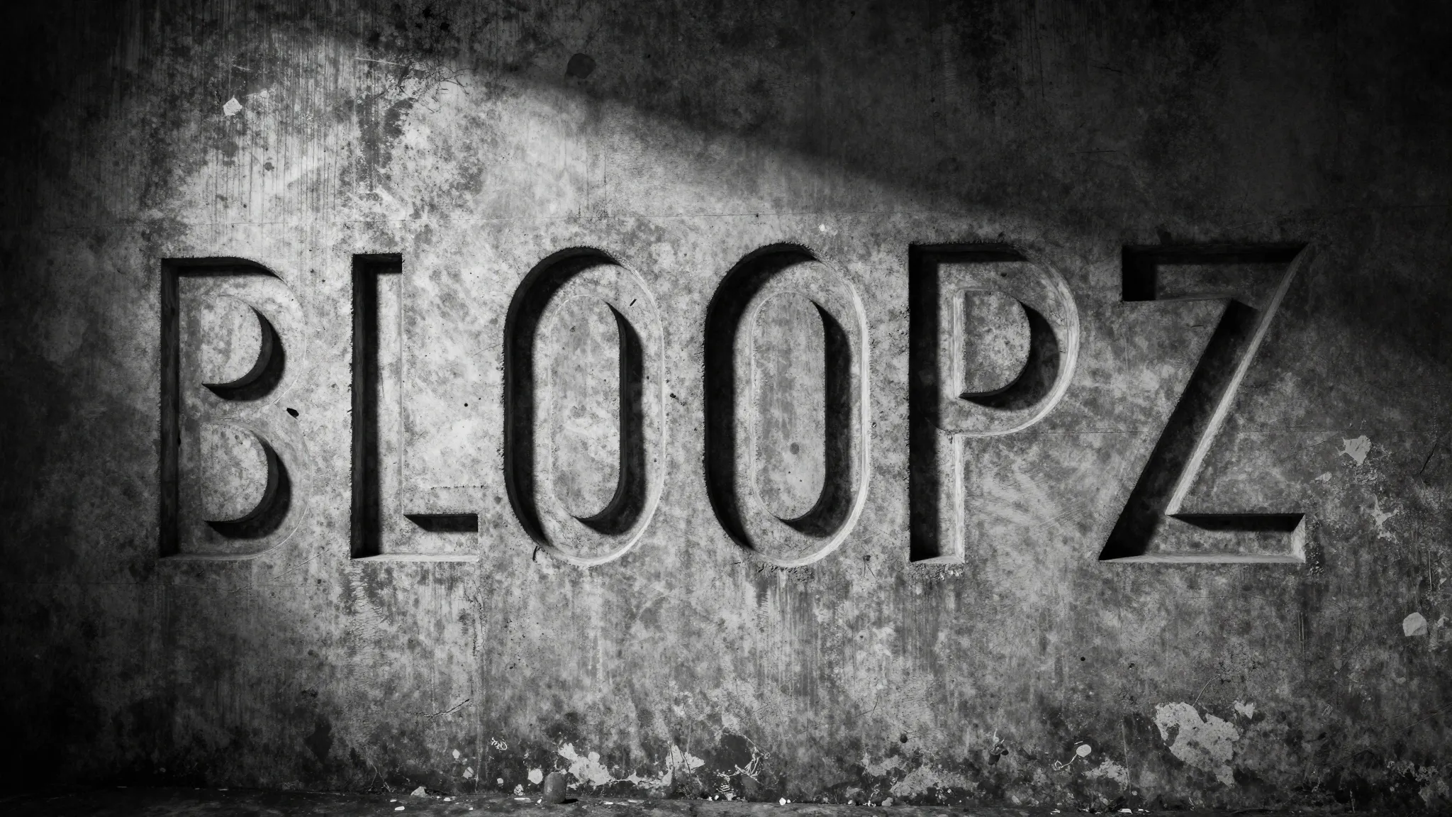 Square avatar for music band 'BLOOPZ', raw concrete texture ...