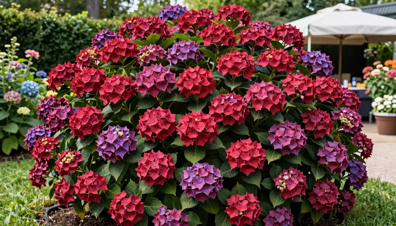 Stunning Hydrangea Paniculata 'Diamant Rouge' with massive d...