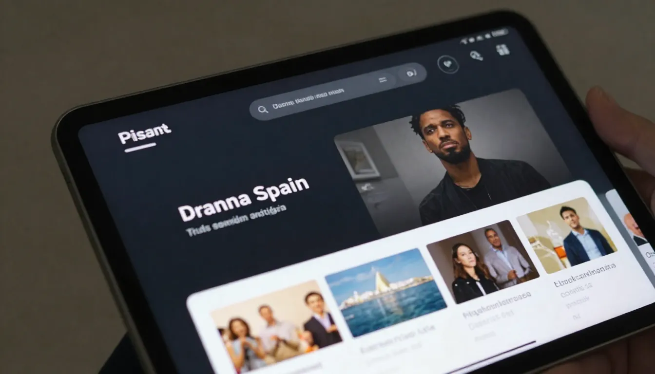 A modern, sleek digital interface of a streaming service on ...