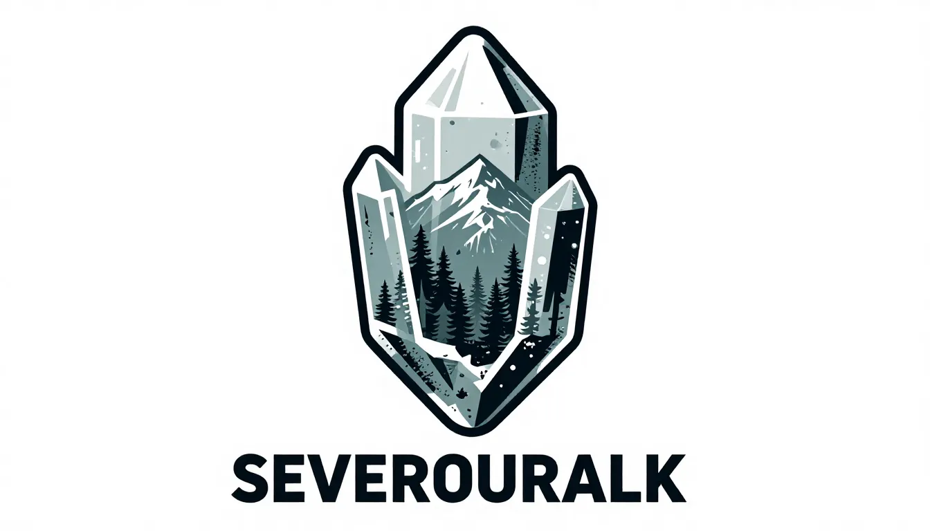 Vector logo design for a t-shirt, a stylized bauxite crystal...