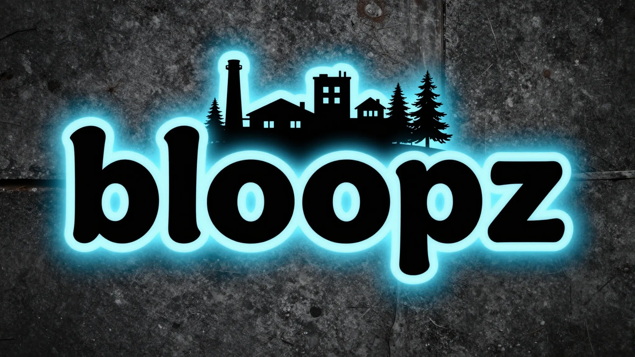 Logo design 'bloopz' in bold bubble letters, set against a s...
