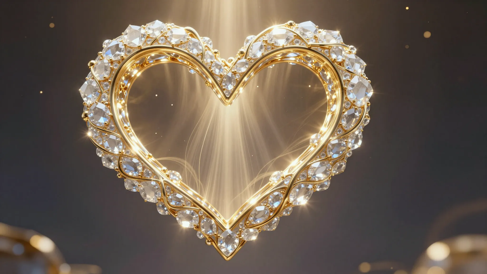 A magnificent, perfectly symmetrical heart-shaped portal mad...