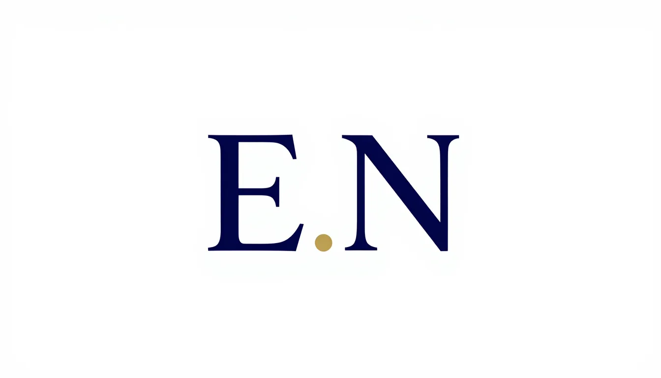 Minimalist logo design for a real estate company, letters 'E...